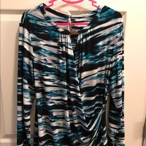 Calvin Klein ruched/draped top